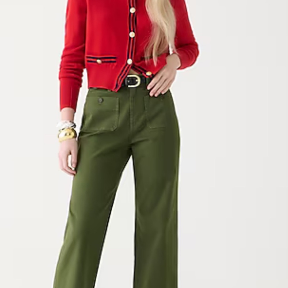 J. Crew Sailor Slim Wide Leg Chino Pant
